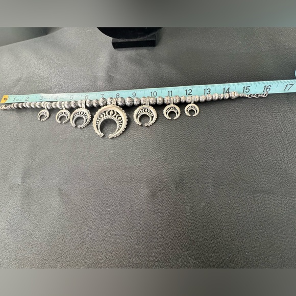 Carolyn Pollack Sterling Squash blossom Necklace vintage new - Picture 5 of 10